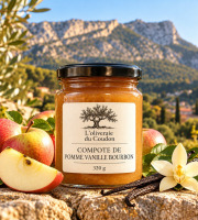 L'OLIVERAIE DU COUDON - COMPOTE DE POMME VANILLE BOURBON 320gr