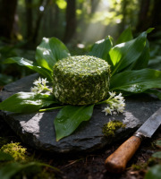 Beurre Plaquette - Sélection Chèvre frais du Pont de Pierre à l'Ail des Ours (Salé)