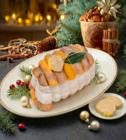 Maison Lascours - [Précommande] Rôti de Pintade Fermière farce au Foie Gras - 1kg