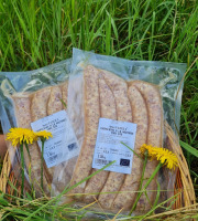 Ferme du Groin à L’Airbe - 5 chipolatas moutarde bio de porc plein air