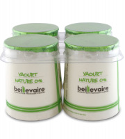 BEILLEVAIRE - Lot de 4 Yaourts Nature 0% MG