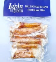 Le Lapin du Cotentin - FRIANDISE POUR CHIEN - ROLLS DE PEAU DE LAPIN
