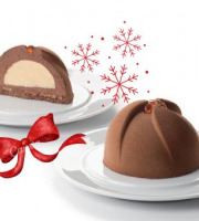 Traiteur Gourmet d'Alsace - Dômes au chocolat et cœur crème brulée 2 pièces