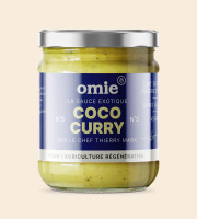 Omie - Sauce coco curry jaune de Madras bio - lait de coco équitable garanti sans déforestation - 190 g