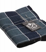 Maison de Vacances - Nappe Bourdon - Toile Mimi Nara pétrole noir - 170x350