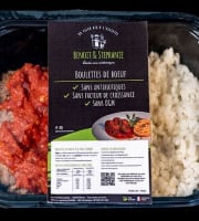 Benoit & Stéphanie - Boulettes nature Barquette avec riz - 340g