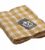 Maison de Vacances - Nappe Bourdon - Toile Mimi Vintage Vichy mangue - 170x240