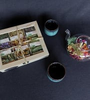 Ferme Le Bouchet - Coffret bois vitré 9 plantes sauvages séchées bio