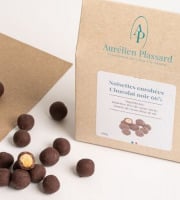 Aurélien Plassard Chocolatier - Noisettes enrobées noir 66%