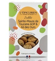 L'Epicurien - Biscuit Apéritif - Sablés Sainte-Maure de Touraine AOP & Ail des Ours - 120g