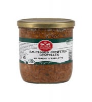 La Ferme Elizaldia - Saucisses Confites Lentilles 750g