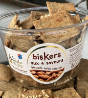 Les amandes et olives du Mont Bouquet - Biskers aux 4 saveurs  Comté, poivre, basilic et éclats d'amandes
