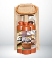 Adal Terra - Coffret cadeau - Coffret Huiles Gastronomique de Lin et Sésame Biodynamiques et Pavot Bio 3X200ml