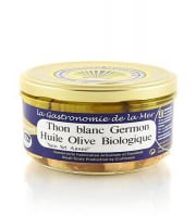 SARL Kerbriant ( Conserverie ) - Thon blanc Germon huile d’olive BIO - Très pauvre en sel - 180g