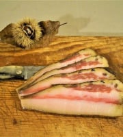 Charcuterie Mannei - Vuletta Fermière (Guanciale) de Porc Noir Nustrale -Sans Nitrite - En Tranches