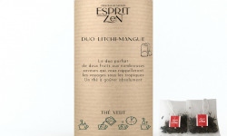 Esprit Zen - Thé Vert "Duo Litchi Mangue" - litchi - mangue - Boite de 20 Infusettes