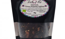 Le safran - l'or rouge des Ardennes - Thé noir bio Cacao Noisettes Safran, 50g, 35 tasses