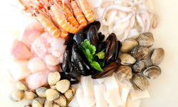 Le Panier à Poissons - Assortiment: 1.5kg de fruits de mer et poisson pour pizzas, pâtes ,galettes,feuilletés, tartes salées...