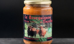 Domaine de Sinzelles - Bourguignon Cuisiné de Bœuf Race Salers BIO - Bocal de 400 g