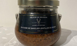 Délices de Sologne - saucisses de sanglierv et lentilles du berry - 750g