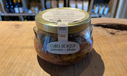 La Ferme de Bray - Cube de bœuf poivrons olives - 500g