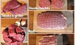 La Ferme DUVAL - [Précommande] Colis hiver steaks hachés de Bœuf Bio rôti - 10 kg
