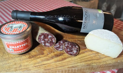 Charcuterie Mannei - Apéro au Porc Noir Corse, Patrimonio rouge et Fromage de Brebis au lait cru -Sans Nitrite-