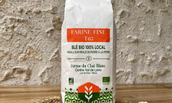 Ferme du Chat Blanc - Farine Fine de Blé T55-65 Bio - 1kg