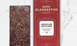 Barre Clandestine - Tablette de chocolat noir grué au Rhum - bean to bar