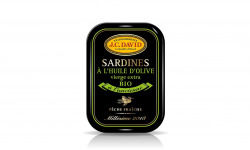 Etablissements JC David - Sardines à l'huile d'olive vierge extra BIO millésimées x 15