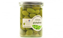 Les amandes et olives du Mont Bouquet - Pot d'olives Picholine nature 230g