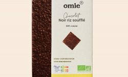 Omie - DESTOCKAGE - Chocolat noir riz soufflé - 100 g