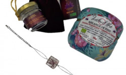 Le safran - l'or rouge des Ardennes - Coffret cadeau pour une maman unique : un bijou, du thé et l'épice de bonheur