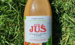 Les fruits de la garrigue - Pur jus BIO de nectarines blanches, pêches, et menthe / Lot de 6 bouteilles d'1L