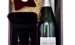 Le safran - l'or rouge des Ardennes - Coffret Champagne, Safran Et Boucle D'oreilles-) Spécial Fête des mères