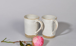 Poterie Seinomarine - Duo de mugs - Collection "Blanc Ecume"