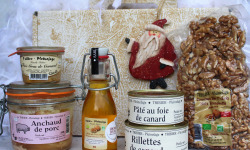 Ferme de Pleinefage - 10 Coffrets Noël 100 % Périgord : Foie Gras, Noix, Anchaud, Canard, huile