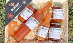 Gobert, l'abricot de 4 générations - Coffret Cadeau Gourmand de confitures, sirop et nectar d'abricot