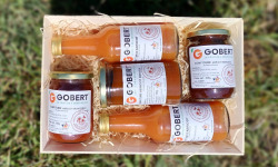 Gobert, l'abricot de 4 générations - Coffret Cadeau Dégustation confitures et nectar d'abricot