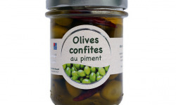Les amandes et olives du Mont Bouquet - Olives Confites Aux Piments 165g