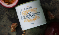 Gemelli - Gelati & Sorbetti - Sorbet Fruit de la passion avec éclats de noix de cajou, coco, miel pot 100ml