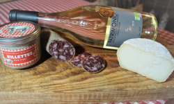 Charcuterie Mannei - Apéro au Porc Noir Corse, Patrimonio Blanc et Fromage de Chèvre au lait cru -Sans Nitrite-