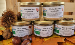 Le Pré de la Rivière - Coffret 5 bocaux bio de la ferme -  Pâtés  et Rillettes de Porc Blanc de l'ouest
