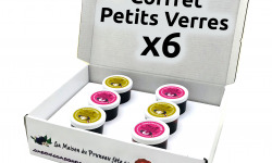 Maison du Pruneau - Cueillette du Gascon - Coffret 6 Petits Verres Mix Pruneaux Armagnac (x3) et Eau de Vie (x3)