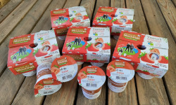 Ferme du Moulinet - Lot de 24 yaourts Lait Entier HVE*125g - brassés aux fraises (9%)
