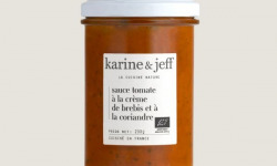 Karine & Jeff - Sauce tomate à la crème de brebis et à la coriandre 200g