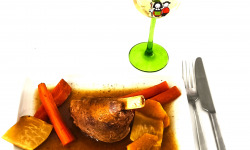 Traiteur Gourmet d'Alsace - Souris d'agneau confite 12h, carottes, navets, céleri et son jus réduit 700Gr