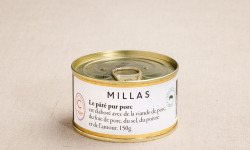 Maison Millas - Pâté classique pur porc - conserve 150g
