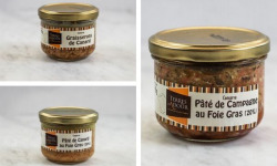 Terres d'Adour - Lot de 3 Pâtés : Graisserons de Canard, Pâté de Canard au Foie Gras, Pâté de Campagne au Foie Gras