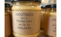 Piments et Moutardes du Périgord - Moutarde fine au poivre vert de l'Ile de Malabar 200g